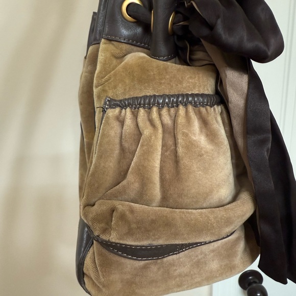 Juicy Couture Daydreamer Tote: Tan and Brown Embroidered - Picture 4 of 9